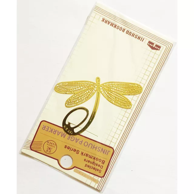 Gold Butterfly Rose Flower Leaf Animal Feather Cute Metal Bookmark Book Marker