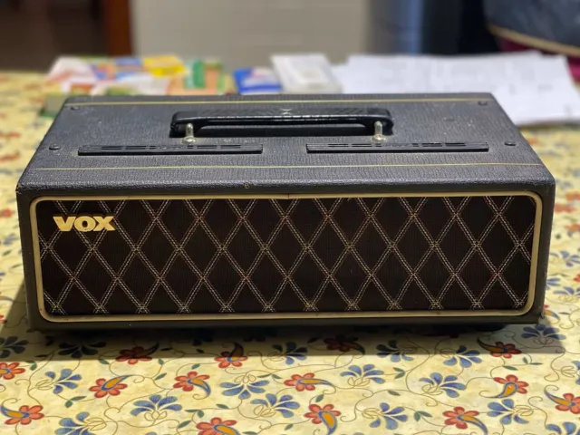 ORIGINAL Vox T60 1964-1965 Bass Amplificatore - Vox Basketwave Tolex Originale