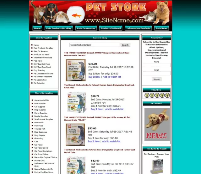 PET SUPPLY STORE Affiliate Website+Amazon+Google+Dropship 2