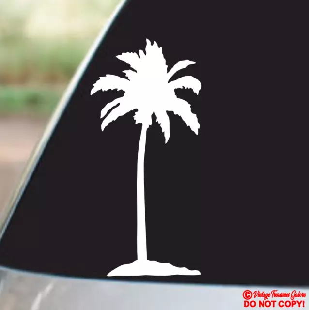 PALM TREE Vinyl Decal Sticker Car Window Bumper Tropical Beach Ocean Island life