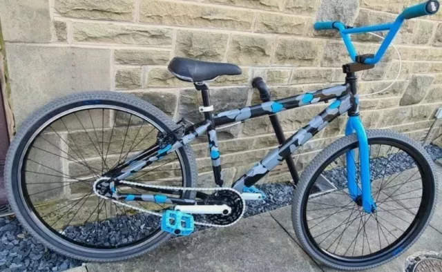 SE BIKES BLOCKS Flyer Camo 26” CAMOUFLAGE GREY BLUE CUSTOM CRUSIER BMX  £599.99 - PicClick UK