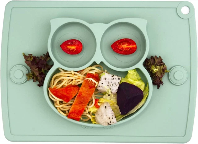 Set De Table En Silicone Pour Bébé, Plaque D'Alimentation Antidérapante Pour