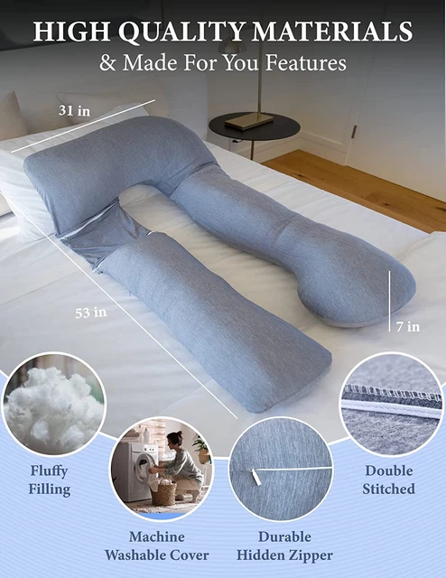 Pregnancy Pillows, U-Shape Full Body Pillow – Body Pillows for Adults