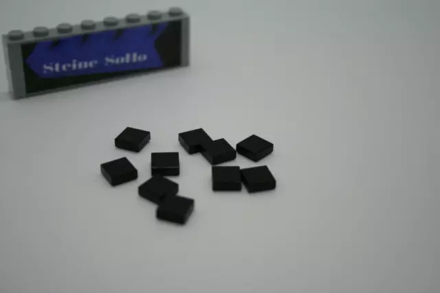 Lego (c) 10x Fliesen - 1x1 schwarz - 3070b - tile 1 x 1 - Kacheln - Fliese