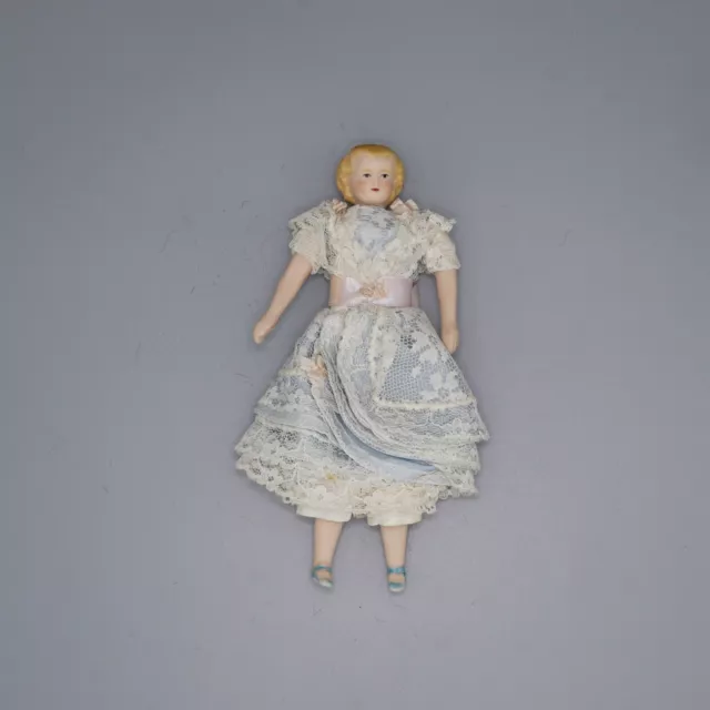 Vintage Dolls House Bisque Girl Lady Doll 5.5 Inches