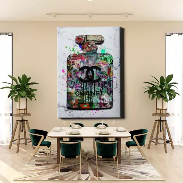 Leinwandbild Chanel Parfüm Mickey Marilyn Kunstdruck Dekoration Wandbild Poster