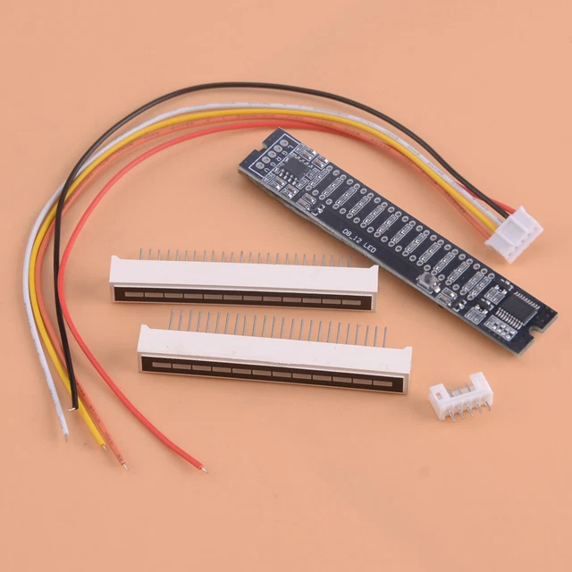 DUAL 12 STEREO Level indicator LED VU Meter lamps Light Audio Display