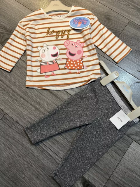 Next baby girl 6-9 months top and leggings outfit bundle BNWT