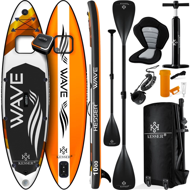 RETOURE SUP BOARD Set Stand Up Paddle aufblasbar Sichtfenster Surfboard