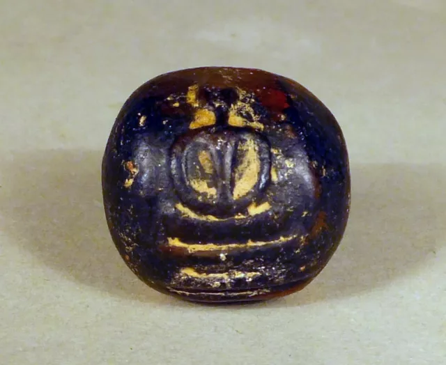 Antike BUDDHA PERLE mit Blattgold aus geweihtem Ding Däng Ton Amulett Thailand