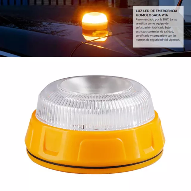 Faro di avvertimento con base magnetica auto luce di emergenza LED a batteria