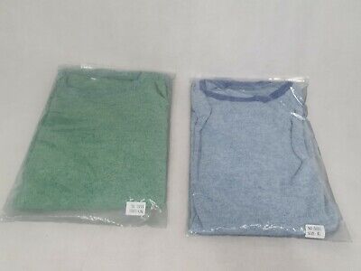 FASCIO di 2 x Ragazze manica lunga camicia da notte taglia XL blu e verde