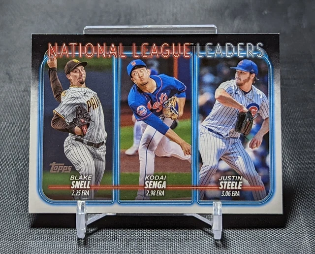 BLAKE SNELL/KODAI SENGA/JUSTIN Steele NL League Leaders 2024 Topps