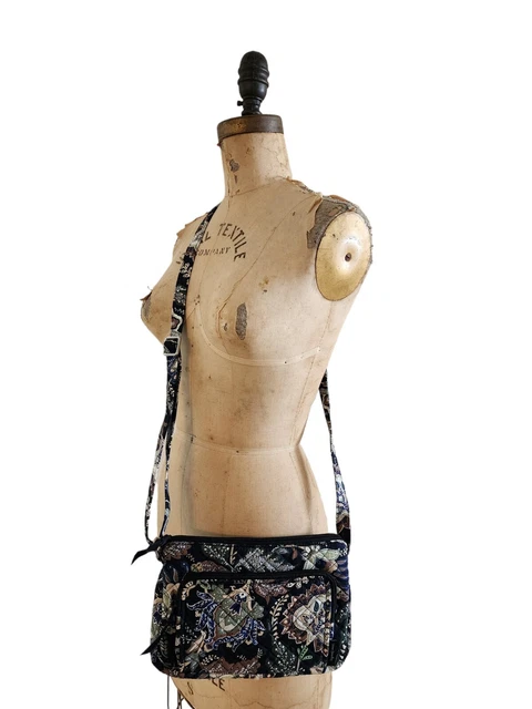 Vera Bradley RFID Little Hipster Crossbody Java Navy Combo New