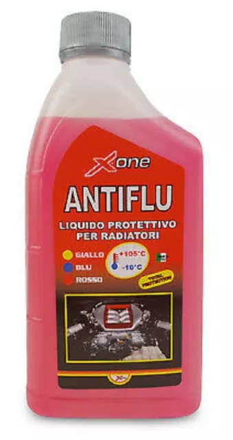 Liquido Protettivo Red Per Radiatore Antiflu Antigelo -40 Gradi Auto X One