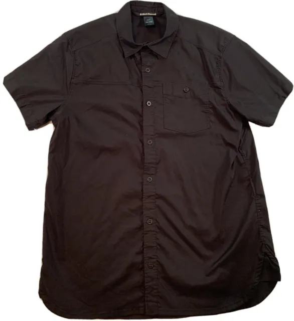 Black Diamond Solution Mens SS button up shirt size XL black benchmark style