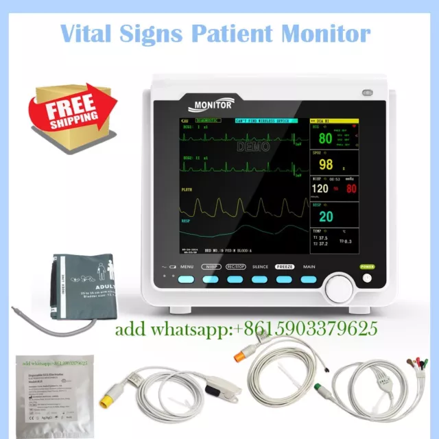 CONTEC Moniteur patient de signes vitaux ECG NIBP RESP SPO2 PR TEMP