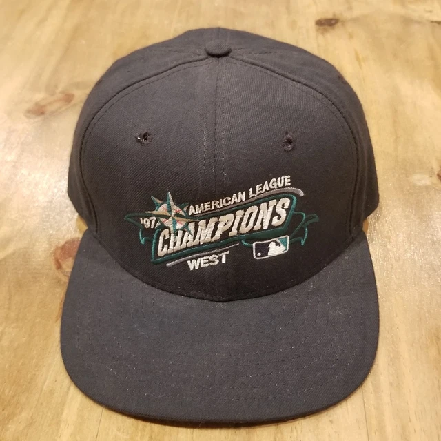 Vintage Seattle Mariners Hat Cap New Era Snap Back 1997 AL Champions MLB Basebal