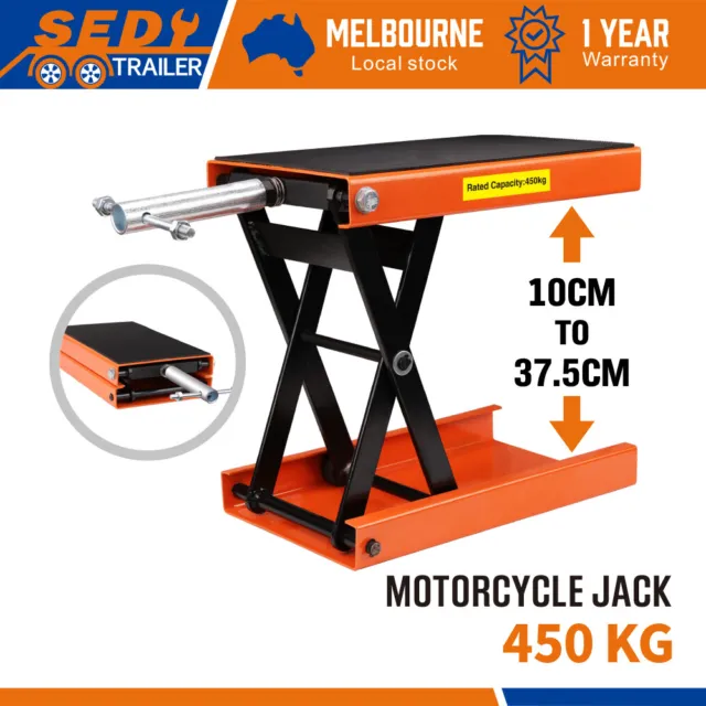 450KG Motorcycle Motorbike Lift Jack Motorcycle Stand Hoist Repair Work Bench