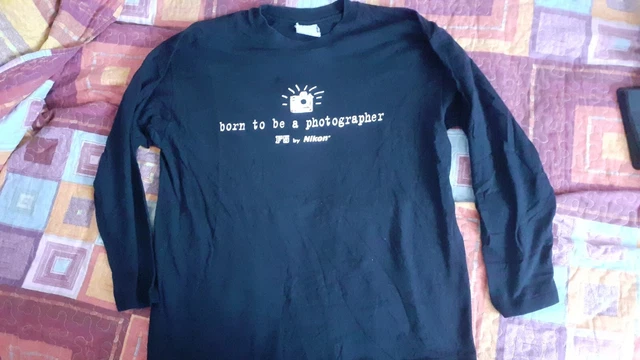 Nikon Maglietta Maniche Lunghe F5 Vintage T Shirt Longsleeve