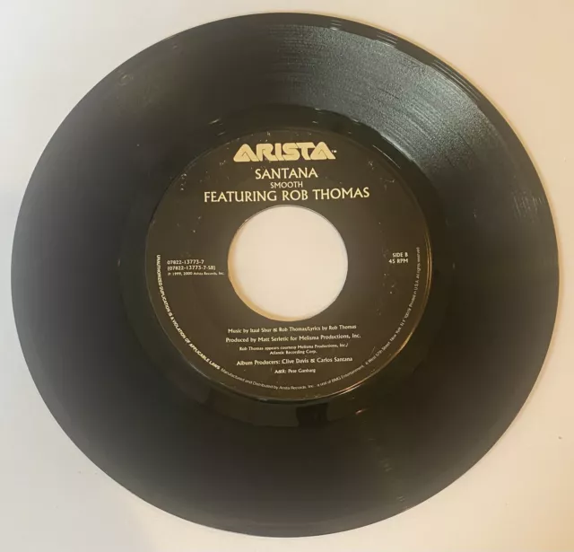 Santana “ Smooth ( Featuring Rob Thomas )  / Maria Maria“ Rare 45 Vinyl Record