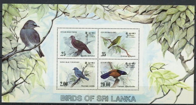 Sri Lanka Block 22 postfrisch Vögel #JD345