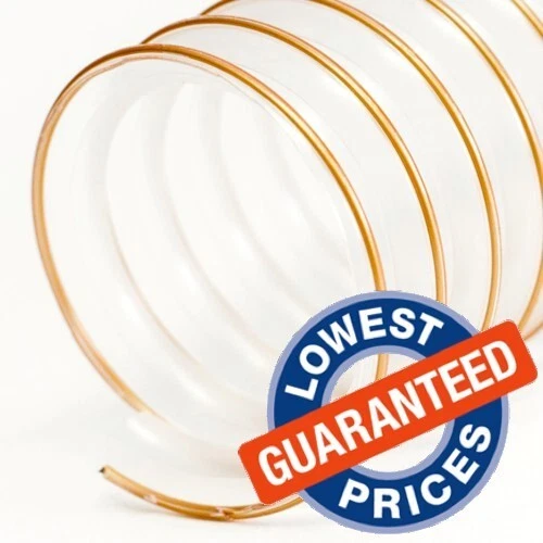 Tubo Aspirazione Polvere PVC 4x20 Piedi, Trasparente, Per Officina Legno E Aspirapolvere Artigianale