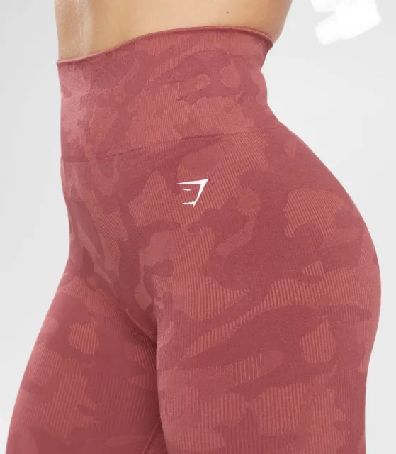 Gymshark Leggings Womens Small Adapt Camo Seamless Ankle Yoga Workout Gym  Pink 