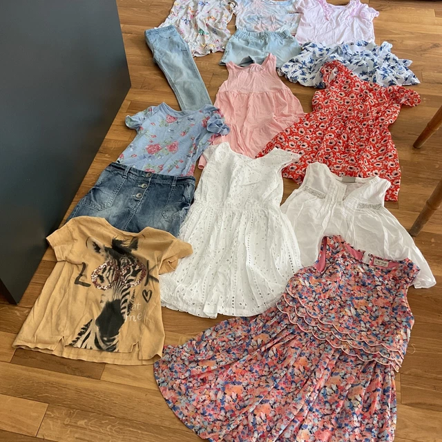 Girls Age 6-7 Years Trendy Summer Bundle,Next H&M Dresses Shorts Skirt Tops X 14