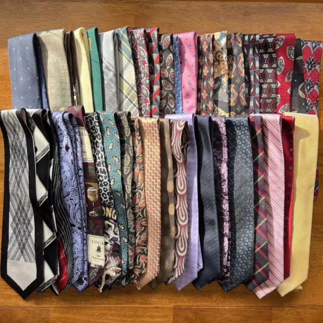 C. Wholesale Lot 40 Neck Ties Cravats NWOT and Vintage Attn: Collectors Crafters