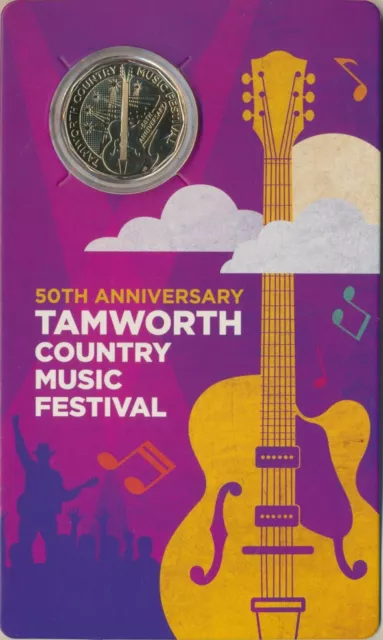 Australia: 2022 QEII 50c 50th Anniv Tamworth Country Music Festival in Mint Card