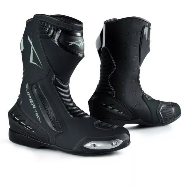 Grapelet Chaussures Moto Homme,Botte Moto Hommes Respirantes,Chaussures de  Motocross décontractées avec cuir renforcé,bracelets de  cheville,antidérapantes,fermeture à glissière latérale(Noir,40EU) :  : Auto et Moto