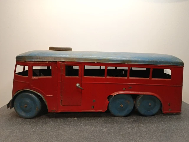 JOUSTRA GRUE PORTUAIRE bleu et rouge mécanique en tole 1/24 EUR 110,00 - FR