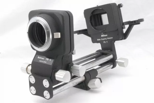 Nikon PB-4 Bellows Focusing Attachment w/Slide Copying Adapter PS-4 *N615 Nikon PB-4 Bellows Focusing Attachment w/Slide Copying Adapter PS-4 *N615