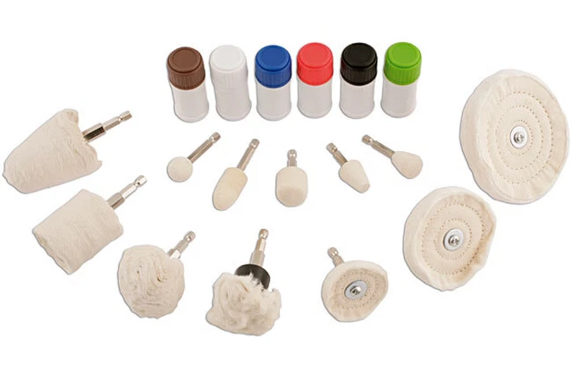 Gunson 77097 Polir Kit - 18pc - Adapté pour A Variété De Matériaux