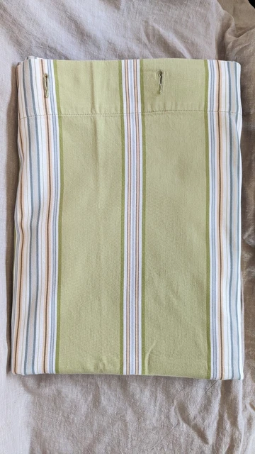 Vintage Pottery Barn Shower Curtain, Green Multi Stripe Cotton 2005 72" Vintage Pottery Barn Shower Curtain, Green Multi Stripe Cotton 2005 72"