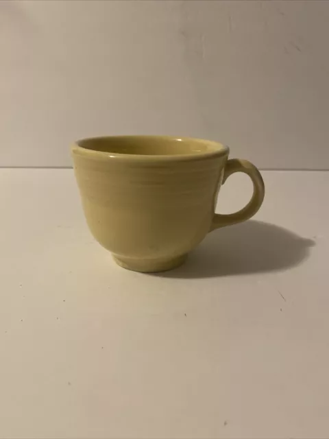 FIESTA WARE Pale Yellow Coffee Tea Cup 7.75oz.HOMER LAUGHLIN Made In the USA