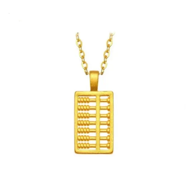 1pcs Pure Gold Abacus Charm 0.1-0.2 Gram 7 mm 999.9 Bar Pendant - Fine In Assay