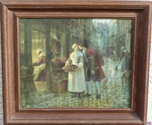 A belle affiche encadrée VICTOR GILBERT 68cmX76cm Paris 1910 la belle époque