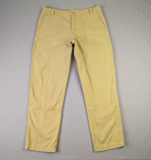 Velvet Graham Spencer Pants Womens 12 Yellow Khaki Pocket