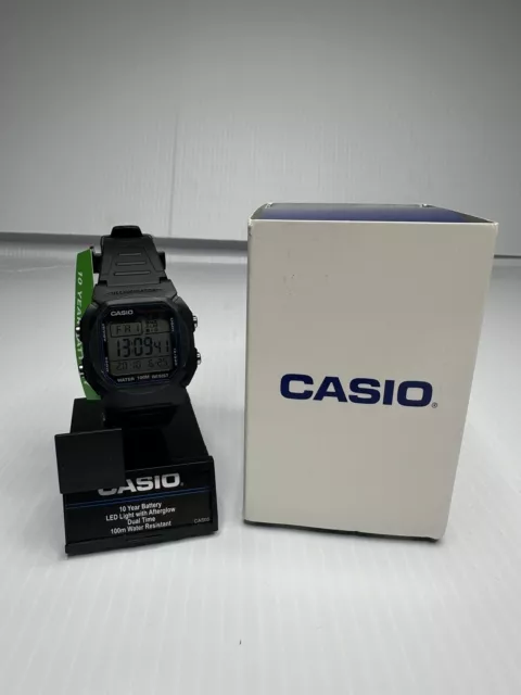 Casio W800H-1AV, Digital Watch, Resin Band, Stopwatch, Alarm, 10 Year Battery