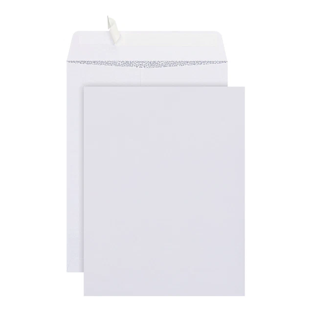 Office Depot Brand Clean Seal Catalog Envelopes, 9" x 12", Security Tint, 100Pk