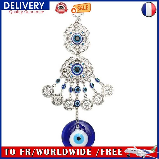 Turkish Blue Eyes Wind Chimes Wall Hanging Ornament Garden Home Decor (A)