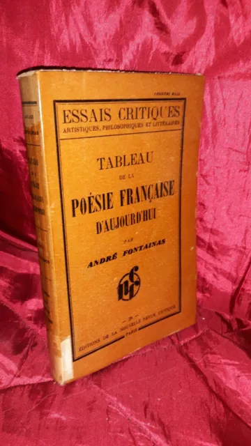André Fonainas Tableau de la Poésie Française d'Aujourd'hui 1931 essais critique