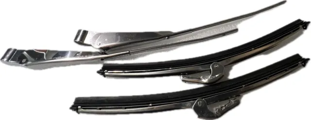 MGB Roadster Stainless Steel Wiper Blades & Arms Fits All Years