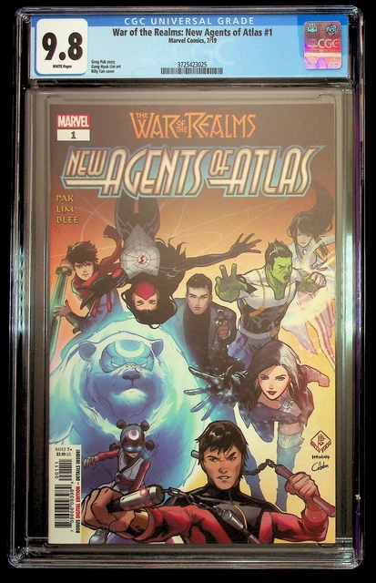WAR OF THE REALMS NEW AGENTS OF ATLAS #1 CGC 9.8, 1st full Wave, Marvel 5/2019