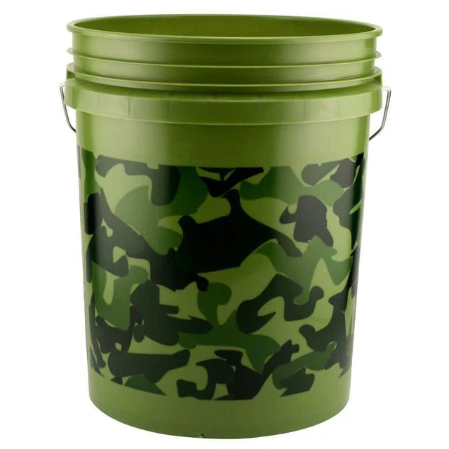 5 galones cubo de camuflaje de cubo camuflaje de 5 galones para mezclar pintura y jardinería