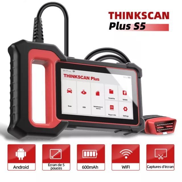 ThinkScan Plus S5 Auto scanners OBD 4 Systèmes diagnostics Outils ABS SRS