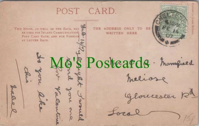 Genealogy Postcard - Mansfield, Meliose, Gloucester Road, Cheltenham  GL762