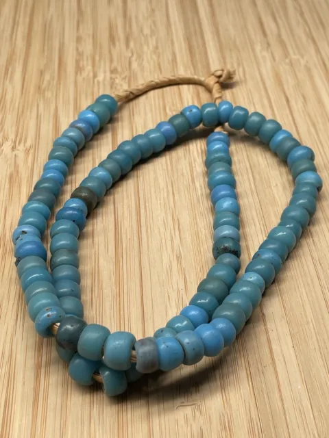 African Trade Beads Antique Blue Padre Strand